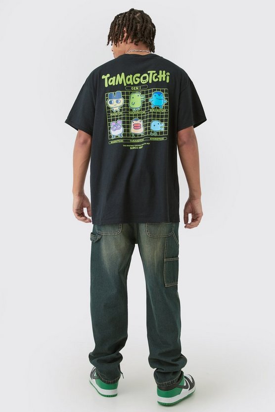 Oversize T-Shirt mit lizenziertem Tamagotchi Gaming Print