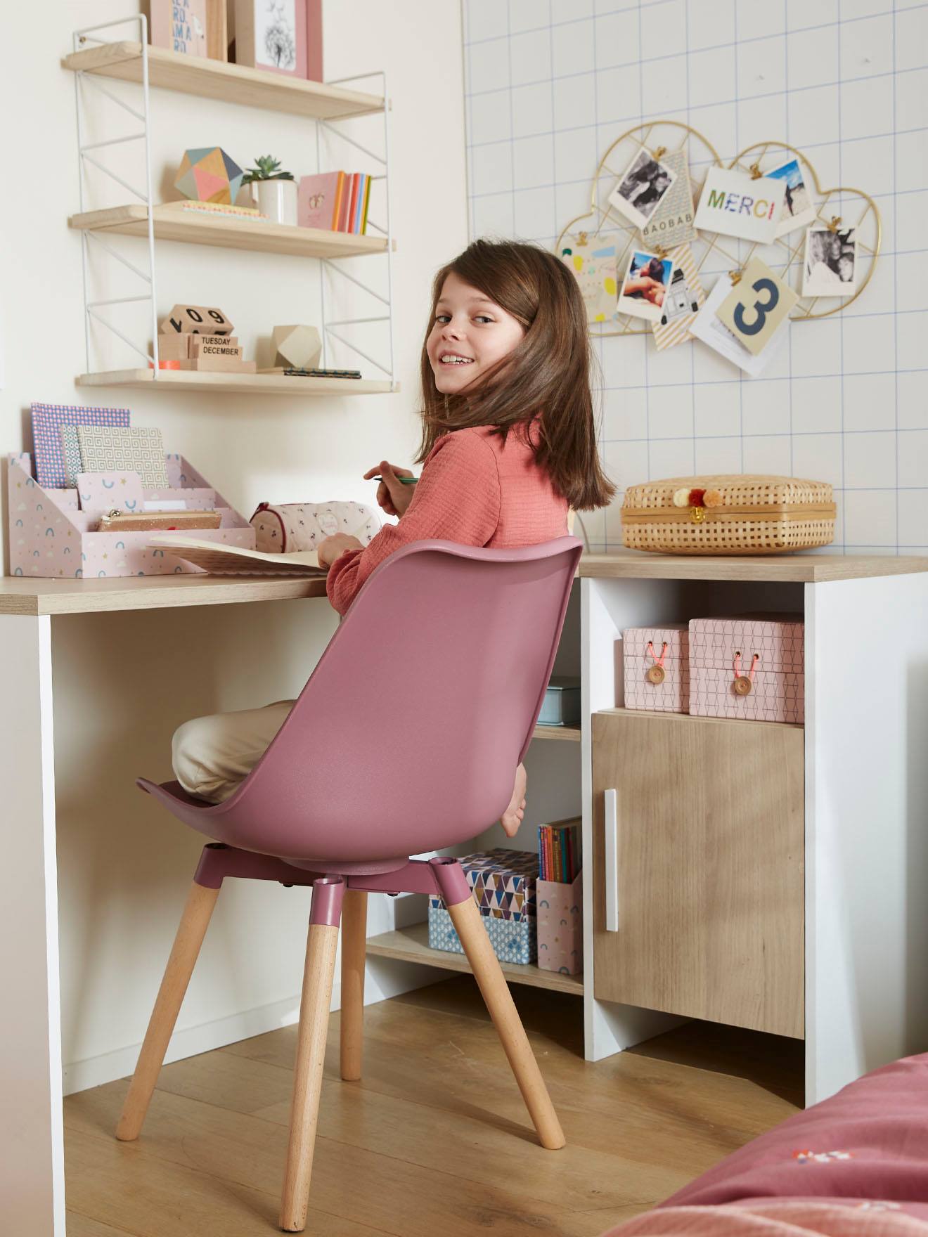 Vertbaudet Kinder Stuhl ALIX - dunkelgrün