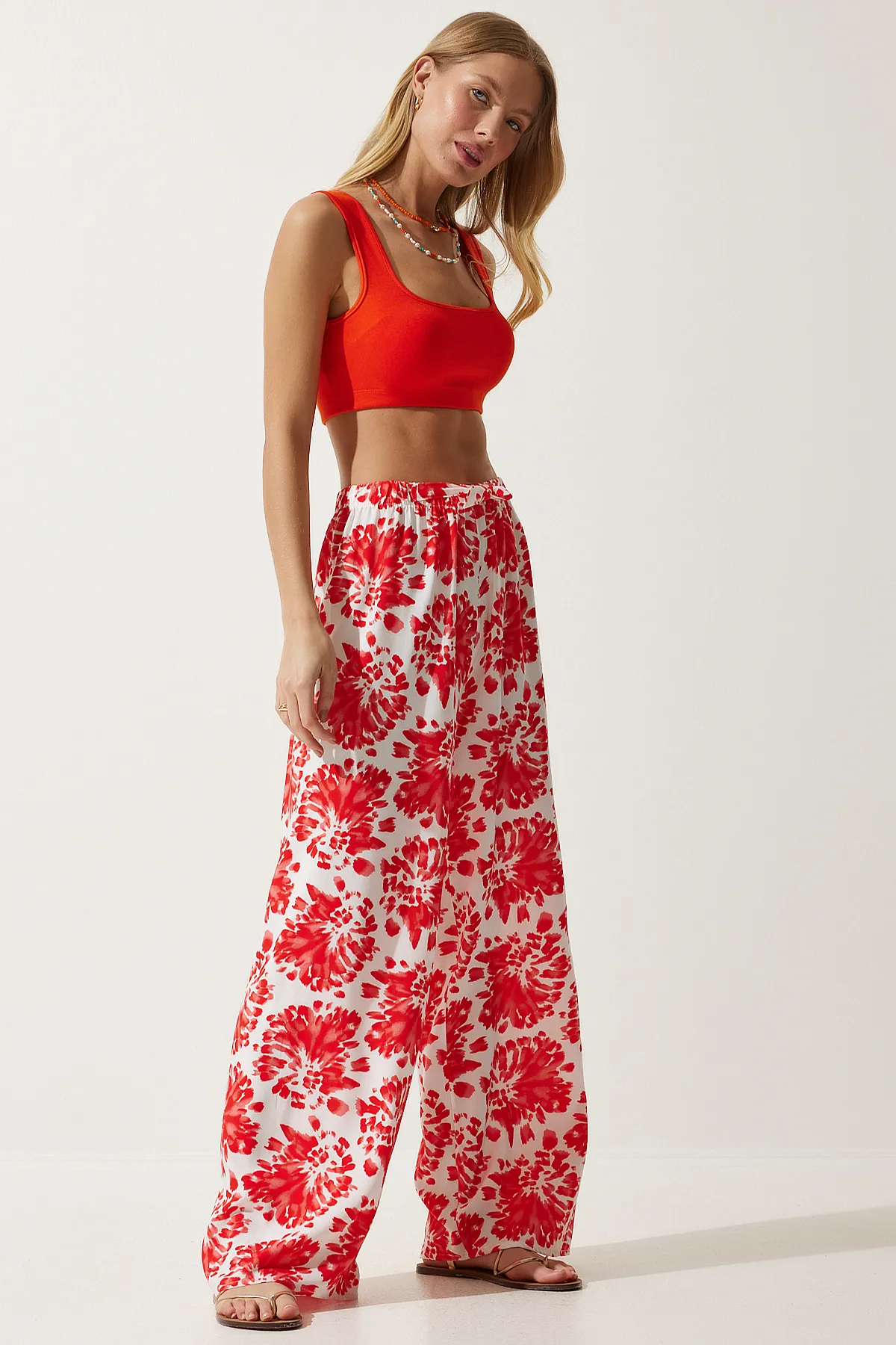 Happiness İstanbul  Hose - Ecru - Wide Leg