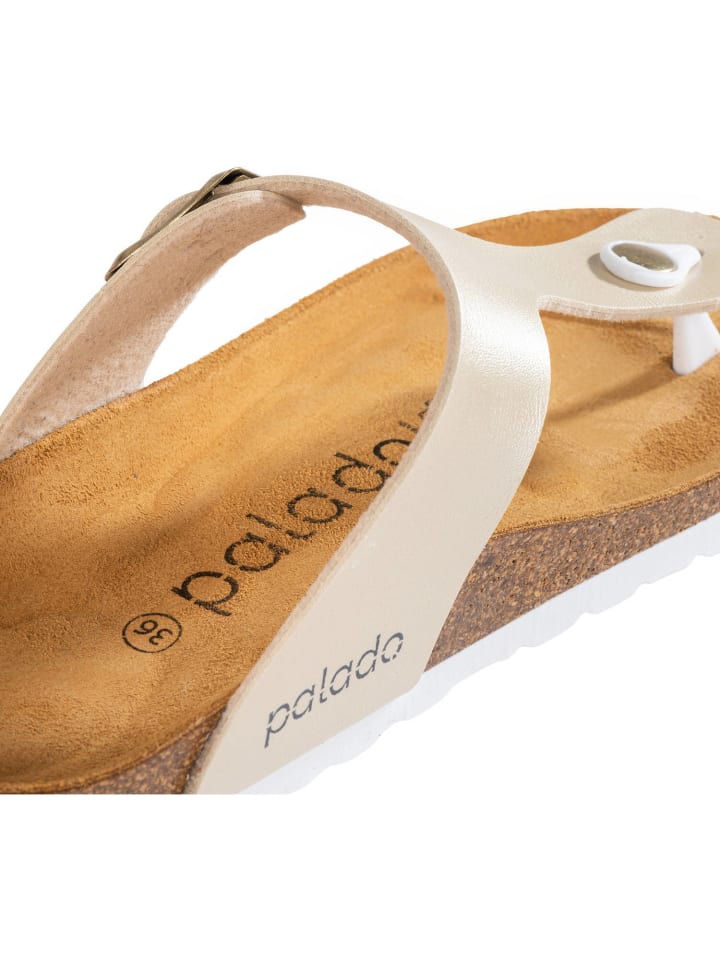 palado Zehentrenner in Metallic Matt Cream günstig kaufen