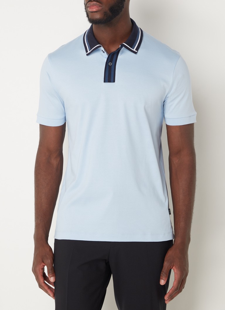 Tricou polo HUGO BOSS Phillipson, croială slim, manșete cu nervuri.