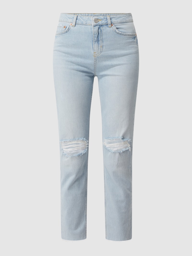 Straight Fit Jeans mit Stretch-Anteil in hellblau