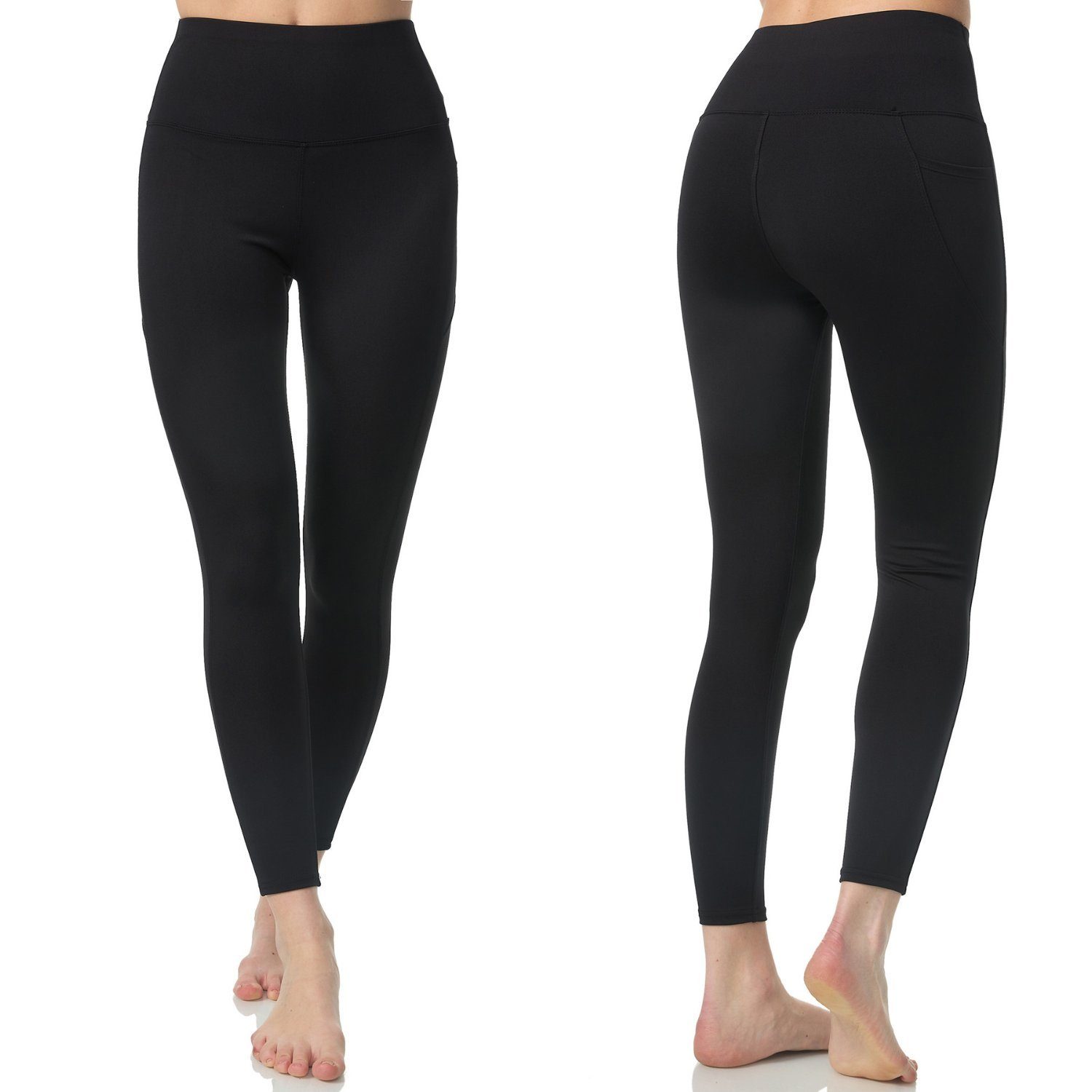 Frentree Leggings mit Taschen für Damen, Lange Sporthose, (High Waist, Yogaleggings in vielen Farben) Laufhose mit hohem Komfort