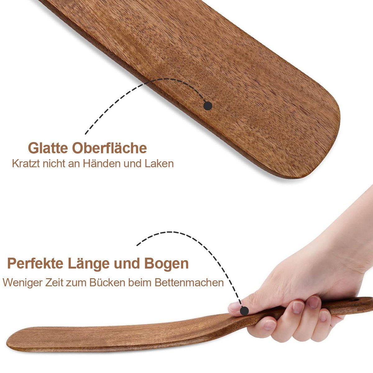 Matratzenkeil Schonendes Werkzeug zum Schutz von Rücken und Händen (2er-Pack) flowgoer, Matratzenheber für einfaches Bettenmachen