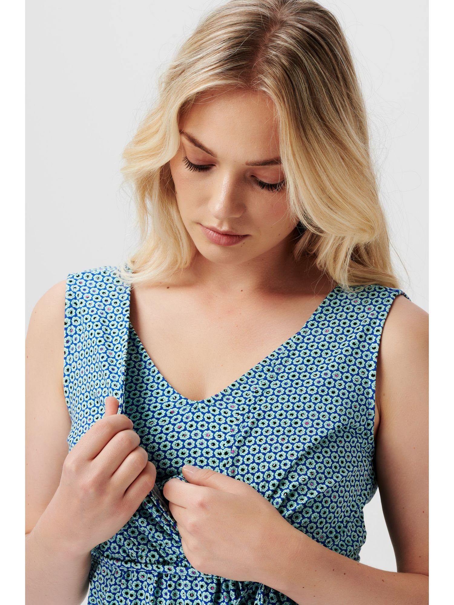 ESPRIT maternity Umstandsshirt Florales Oberteil mit Stillfunktion