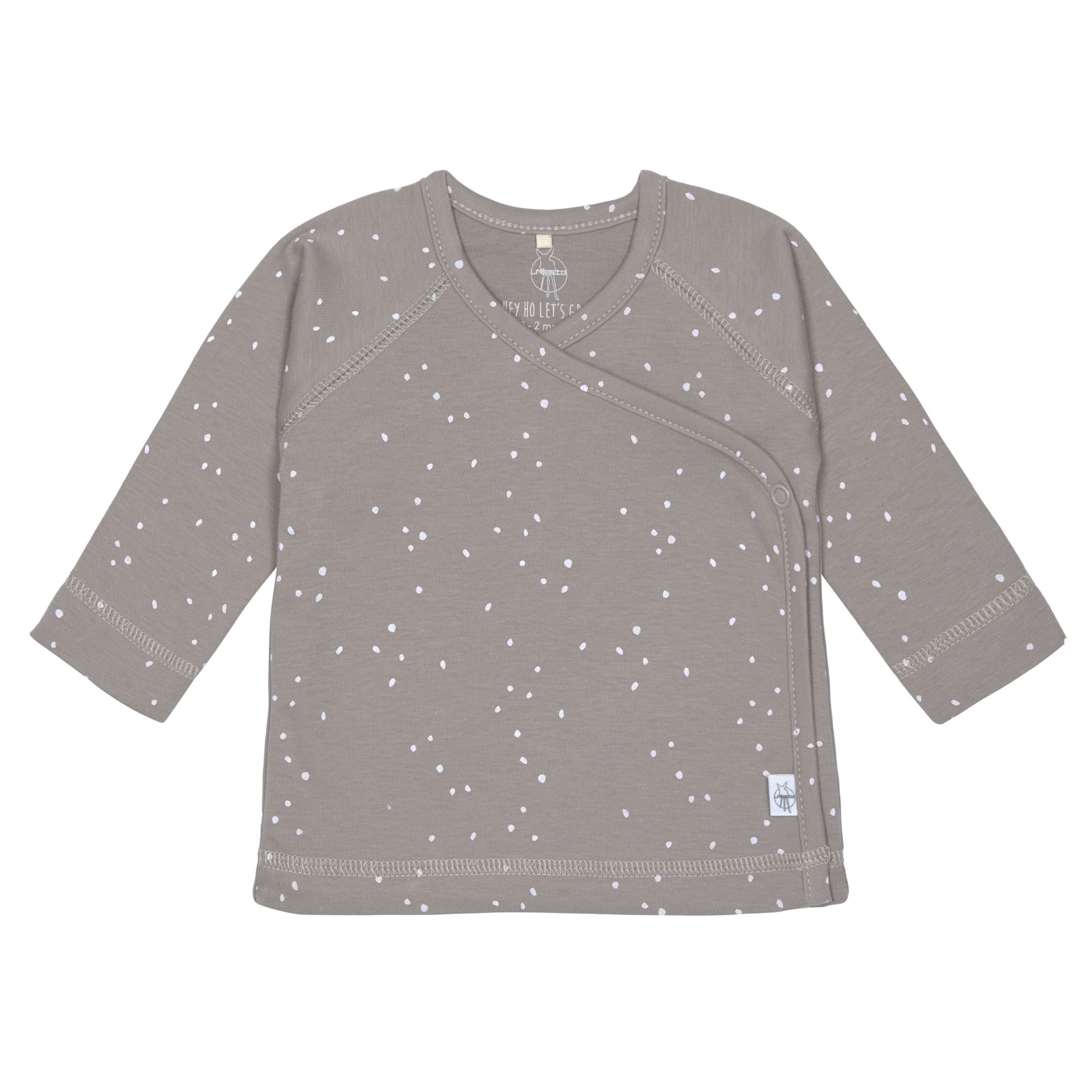 Baby Wickelshirt - Bio Baumwolle, Sprinkle, Grau