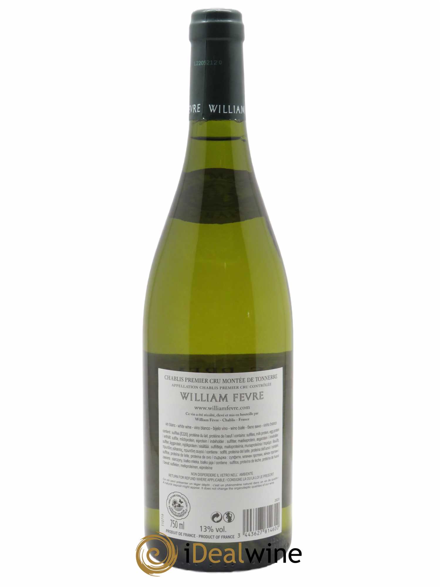 Chablis 1er Cru Montée de Tonnerre William Fèvre (Domaine)  2020 - Lot de 1 Bouteille