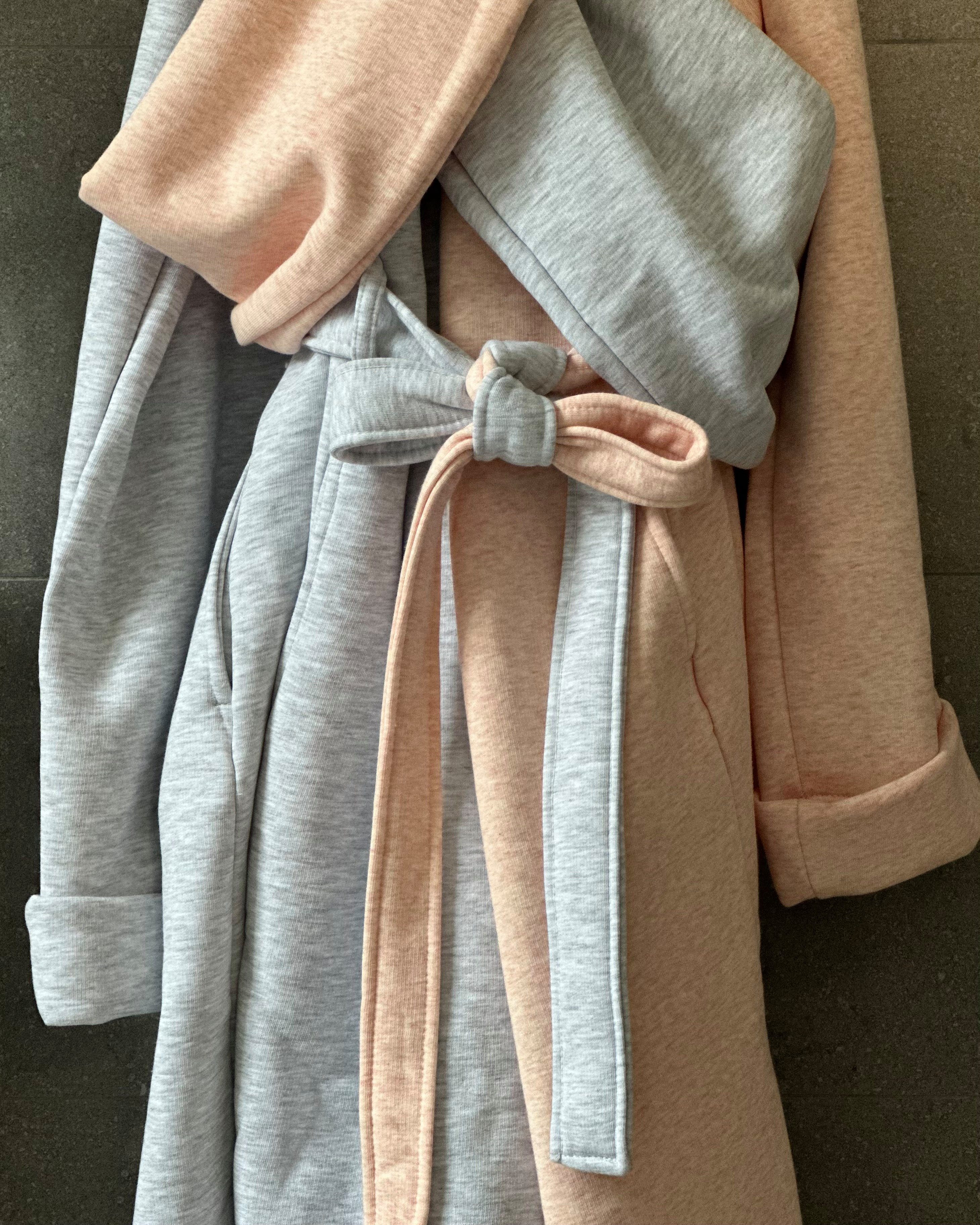 Sansibar Sylt Unisex-Bademantel Hausmantel Damen Herren, Kimonokragen, Gürtel, softe Innenseite, Seitentaschen, formstabiler Gürtel