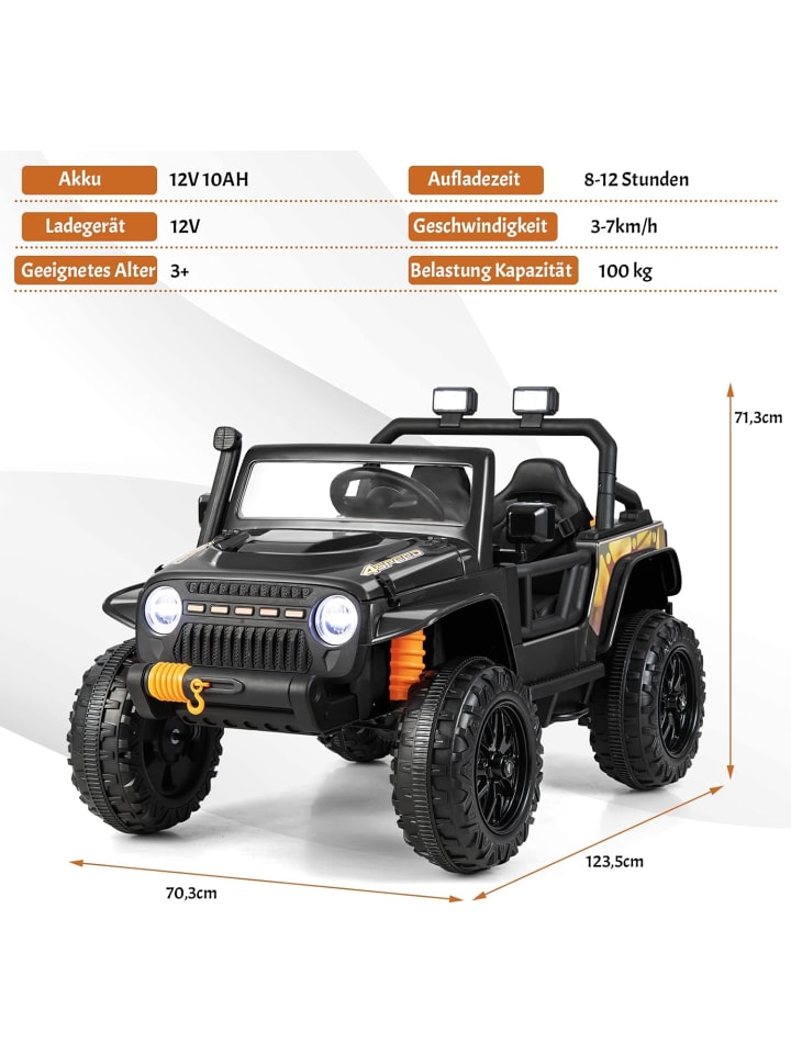 COSTWAY 12V Elektroauto ab 3 Jahren in Schwarz günstig kaufen onesize
