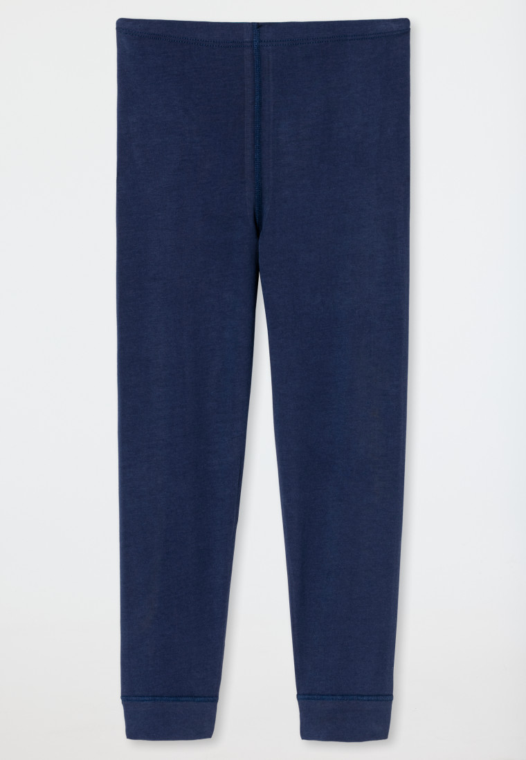 Unterhose lang 2er-Pack Organic Cotton Softbund Bündchen dunkelblau - 95/5