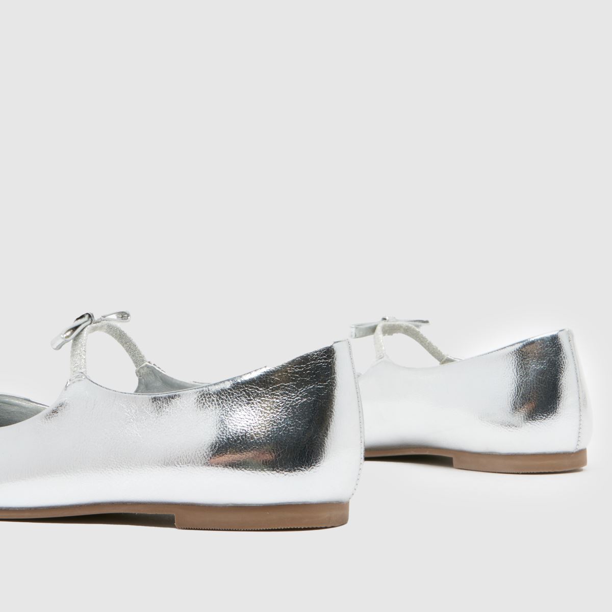 Schuh silverfärgade ballerinaskor med månbåge för flickor