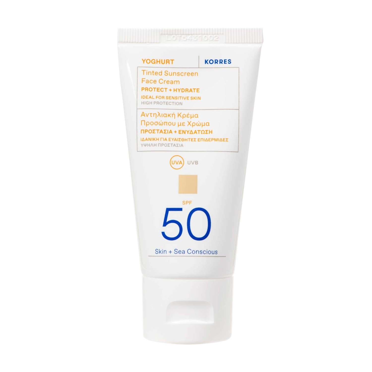 KORRES tonuotas veido kremas nuo saulės SPF50