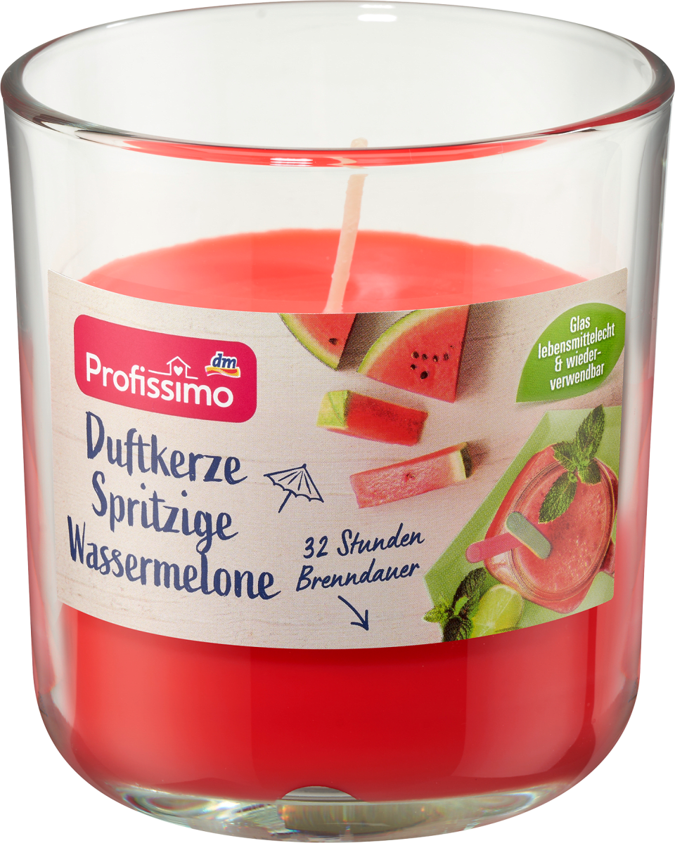 Duftkerze im Glas spritzige Wassermelone, 1 St