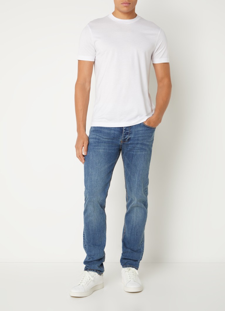 Tricou Emporio Armani din amestec de lyocell cu logo