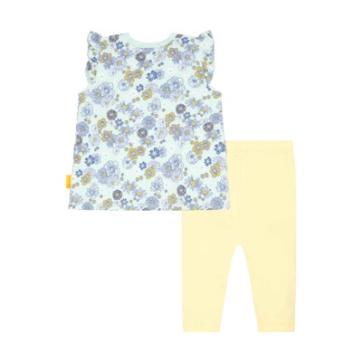 Set Leggings + T-Shirt kurzarm, hellblau für Mädchen