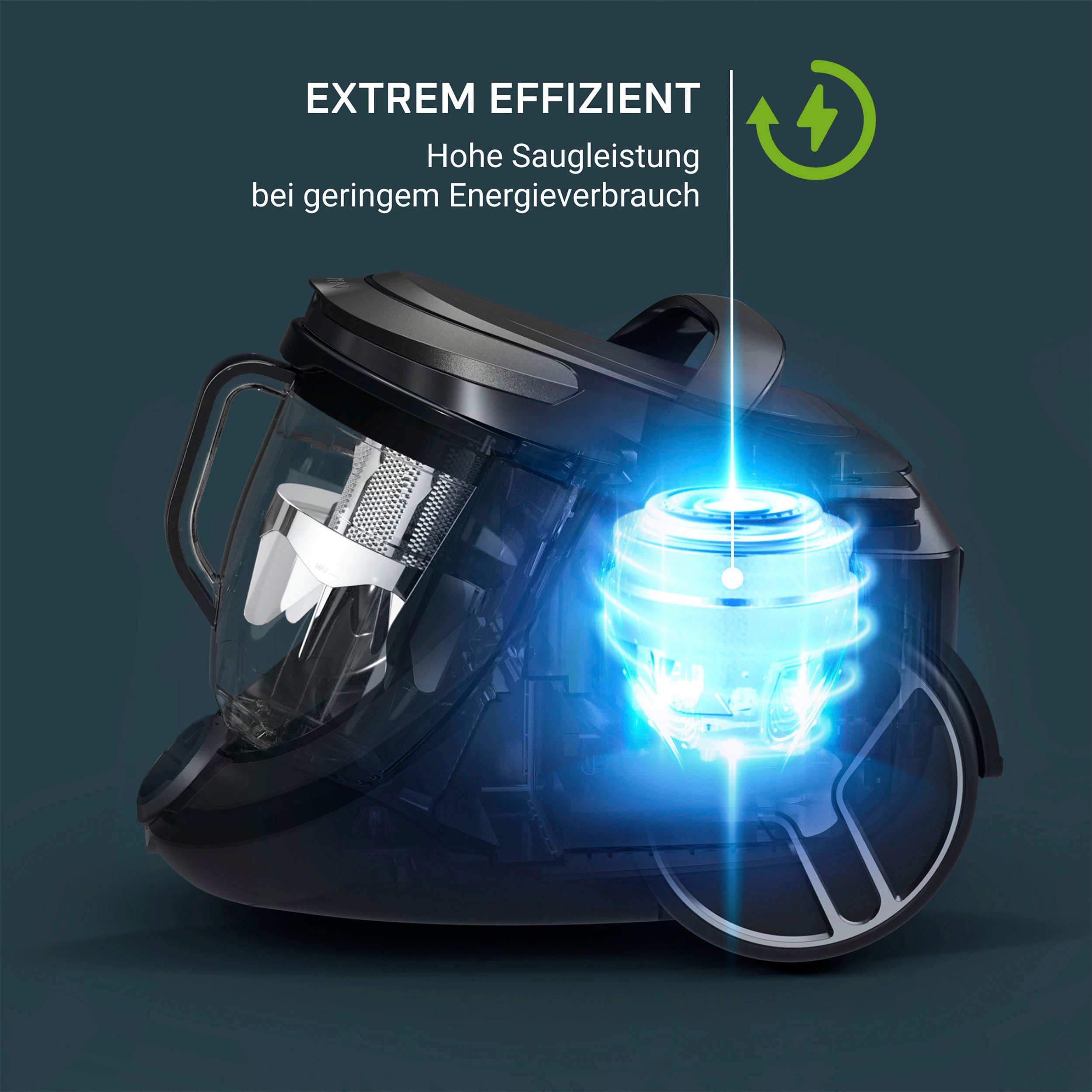 Rowenta Bodenstaubsauger RO7935 Silence Force Cyclonic Parkett, 500 W, beutellos, mit nur 59 dB(A), 12 m Aktionsradius, Staubbehältervolumen 2,5 Liter