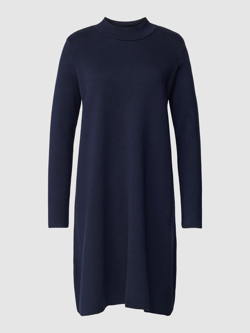 Strickkleid mit Stehkragen Modell 'FRIADAA' in marineblau