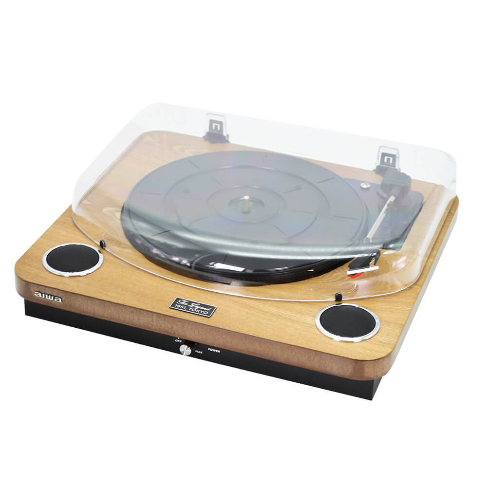 Aiwa GBTUR-120 Plattenspieler BT 3 Geschwindigkeiten FM Vinyl Schallplatten Plattenspieler (Riemenantrieb)