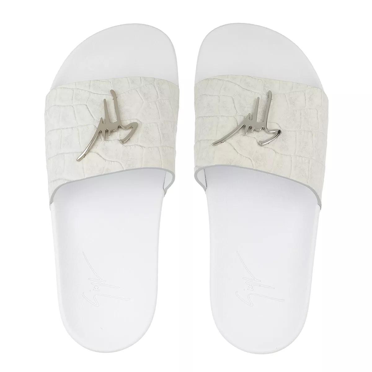 GIUSEPPE ZANOTTI Klassische Slipper weiss Slide