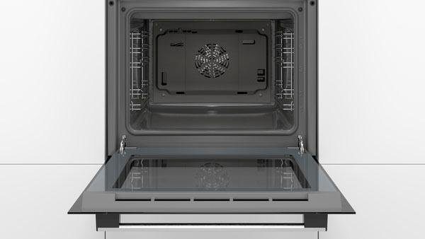 BOSCH Einbaubackofen Serie 2 HBF133BR0, mit Teleskopauszug nachrüstbar, ecoClean Direct