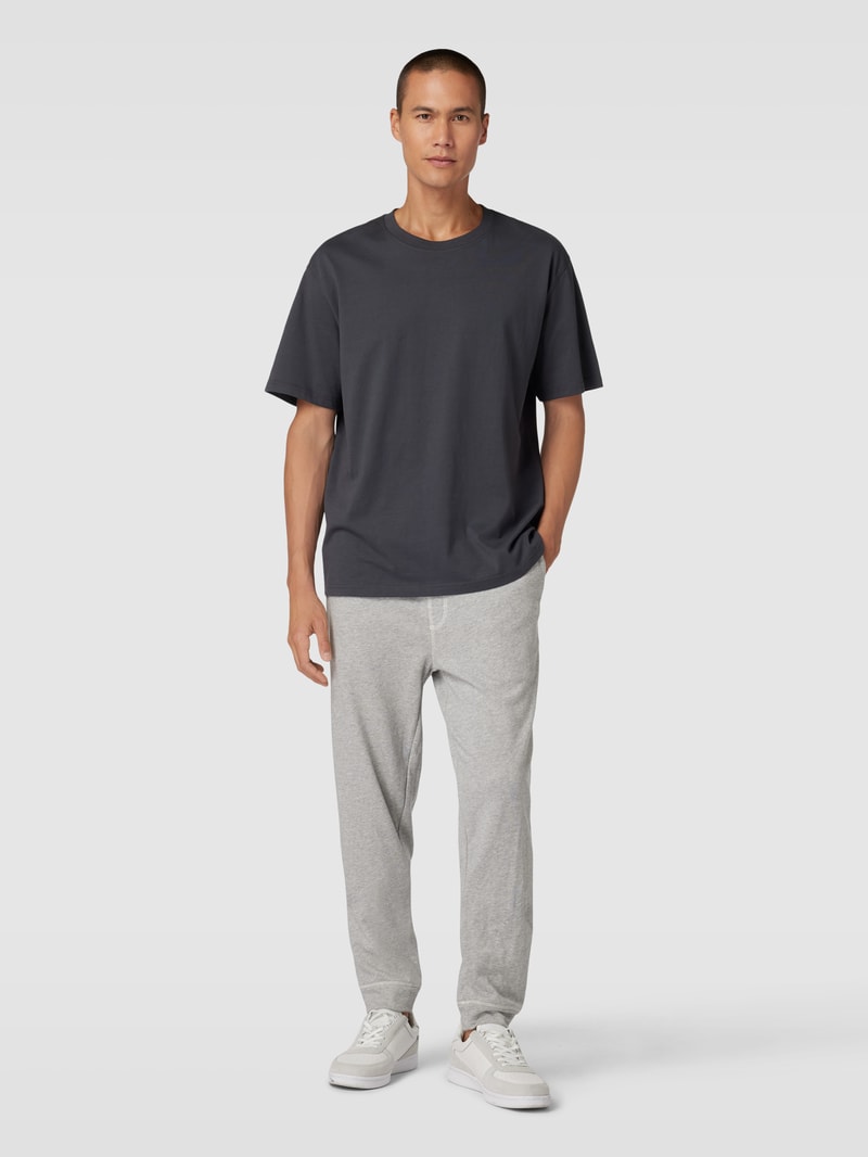 Sweatpants in melierter Optik Modell 'FRENCH TERRY' in mittelgrau meliert