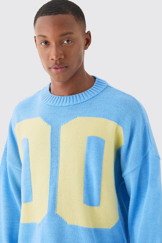 Kastiger Oversize Jacquard-Pullover