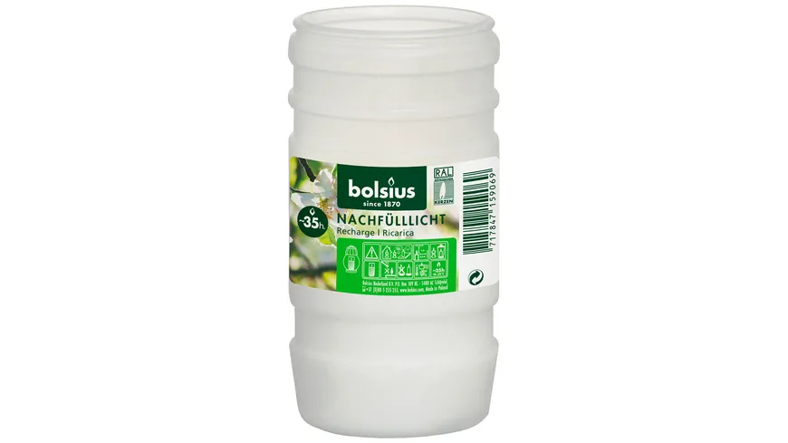 bolsius Grablicht Nachfüller Nr.2 weiss