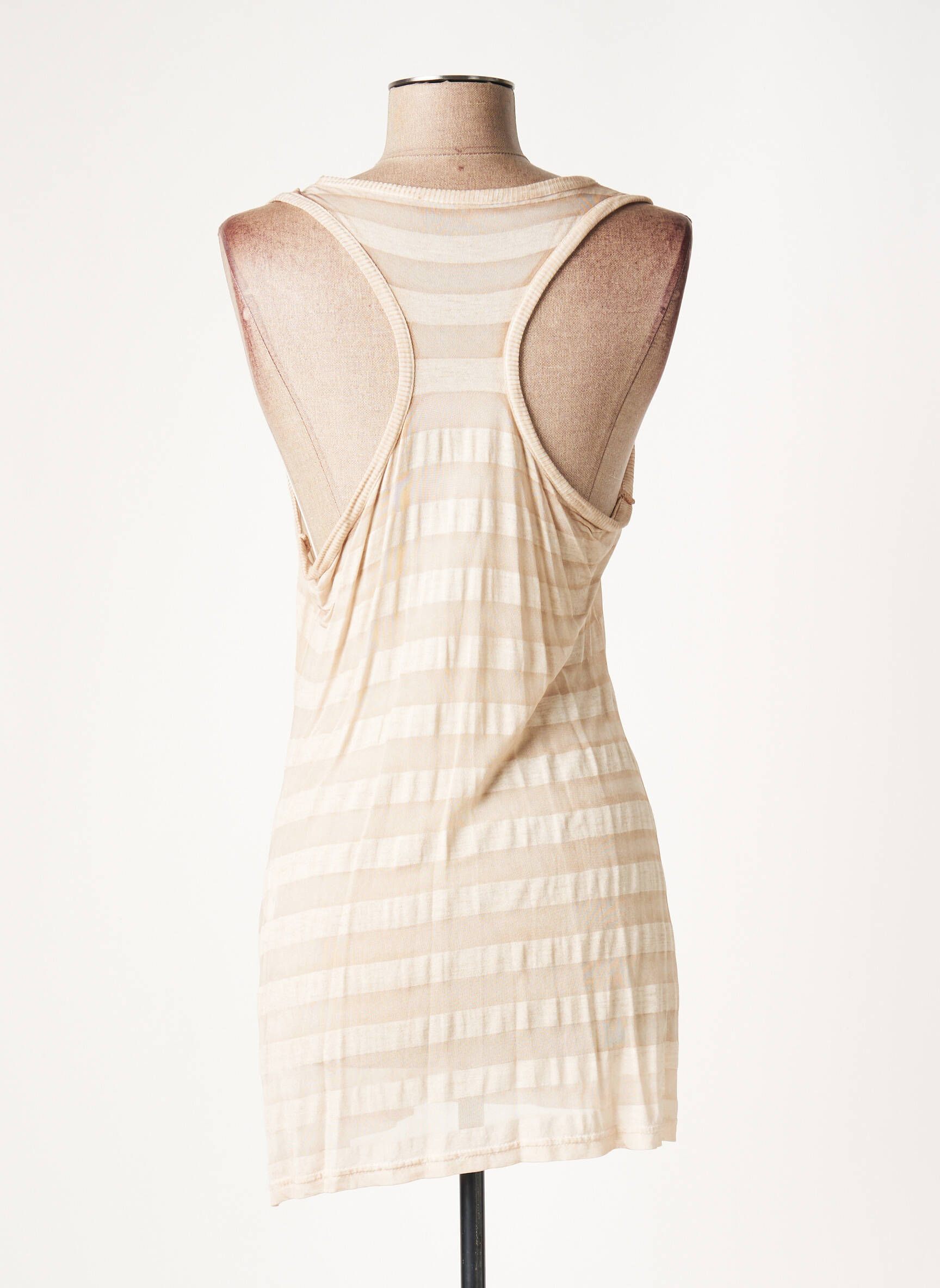 Lauren Vidal Tuniquemanchecourte Femme couleur beige