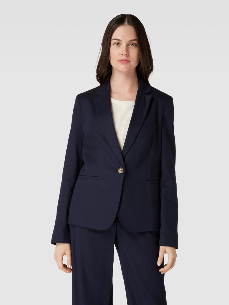 Blazer mit Reverskragen in marineblau