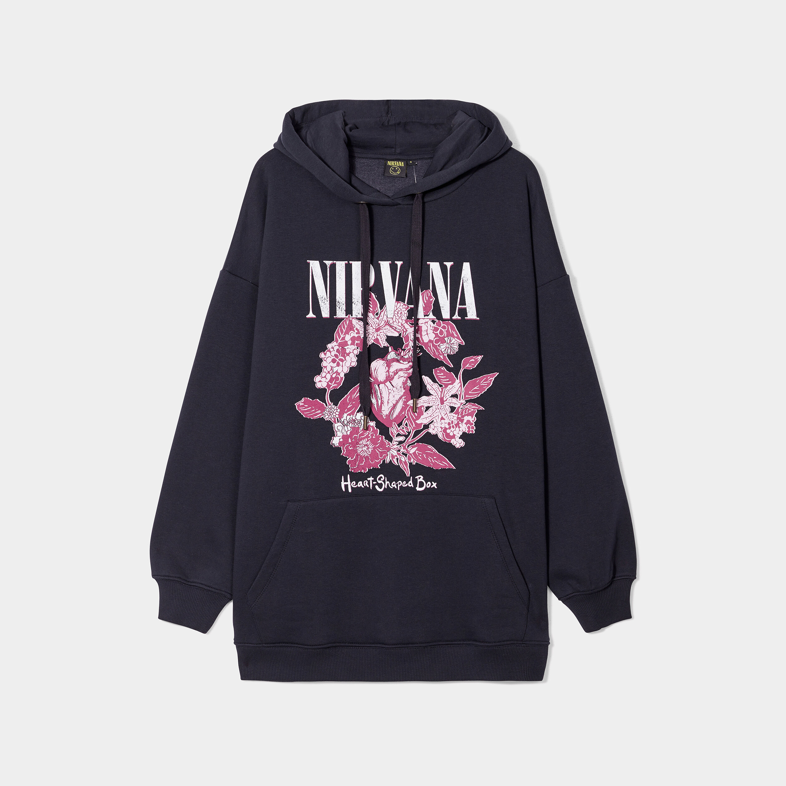 Sweat à capuche hoodie Nirvana noir femme | La Halle