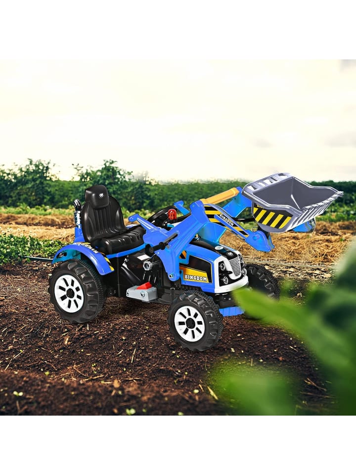 COSTWAY 12V Elektro Sitzbagger in Blau günstig kaufen 150 x 60 cm