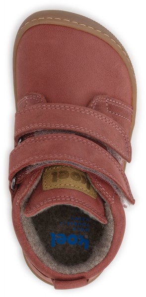 Koel bare+ ~ Kami MidCut Klettschuh Wollfleece ~ Blossom