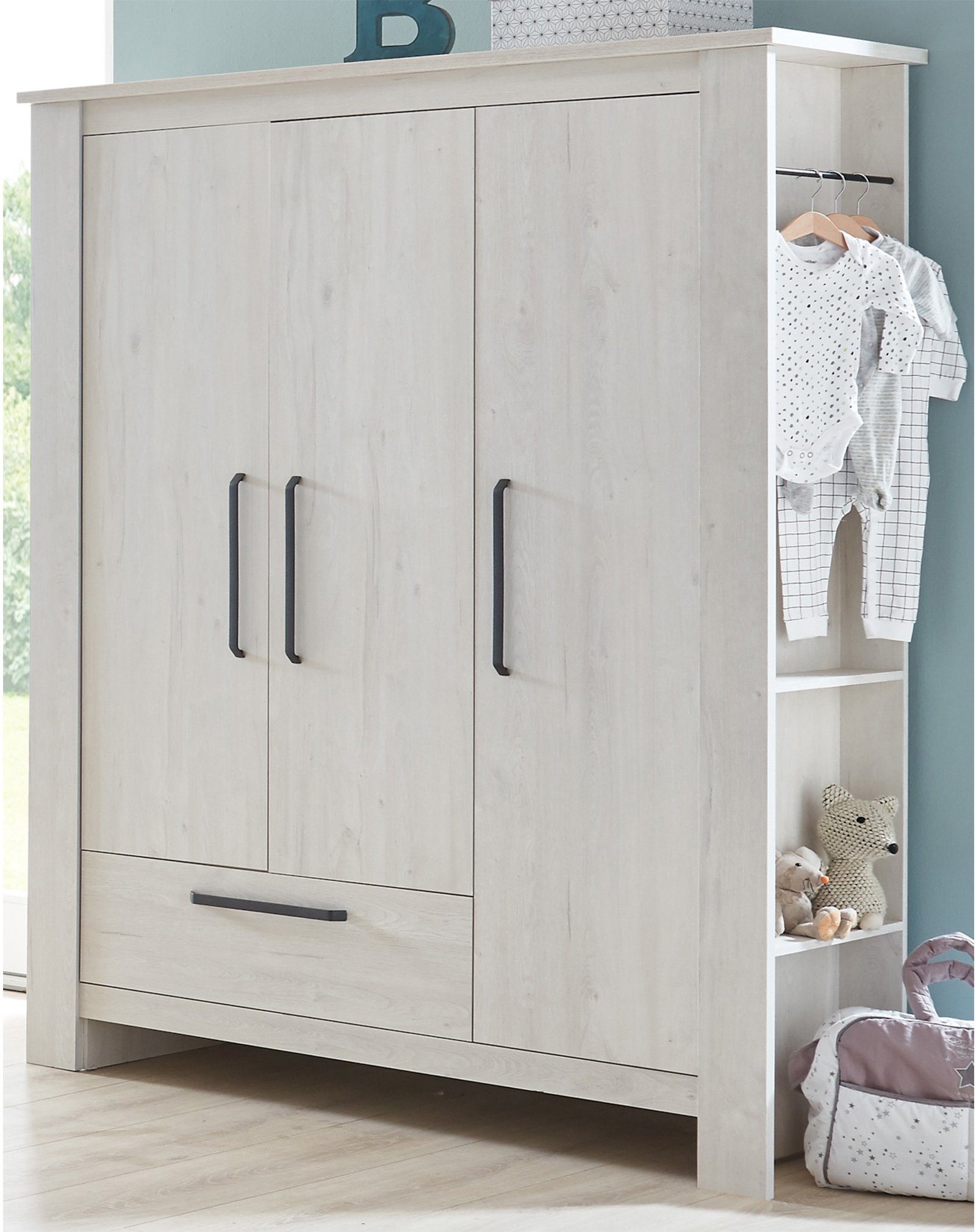 arthur berndt Kinderkleiderschrank Til mit seitlicher Garderobe, Made in Germany