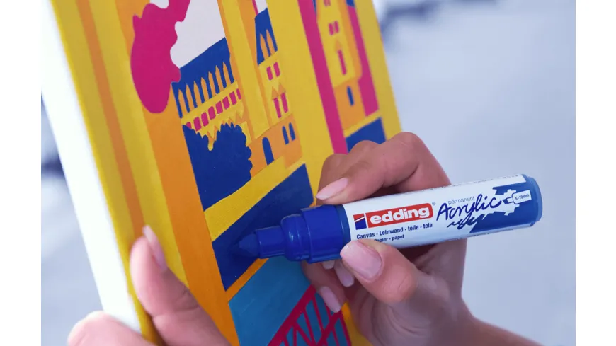edding Acrylmarker 5000 breit enzianblau enzianblau