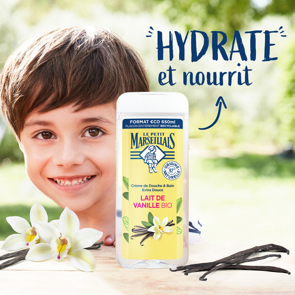 le petit marseillais LE PETIT MARSEILLAIS  DOUCHE EXTRA DOUXLAIT DE VANILLE BIO 650 ML Gel Douche