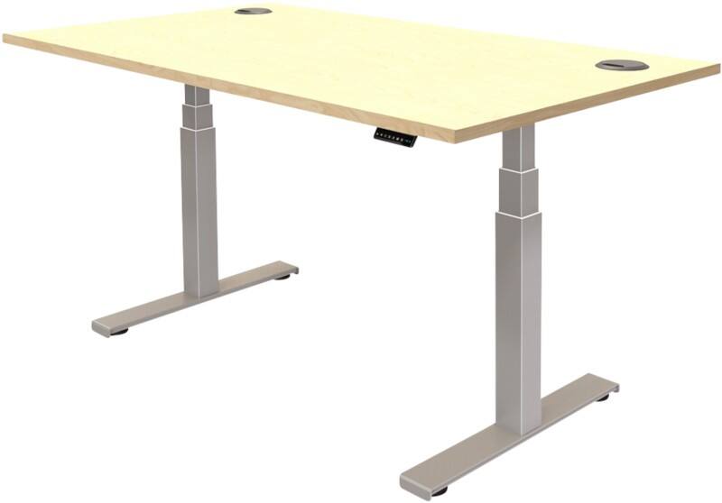 Fellowes Cambio Elektrisch Höhenverstellbar Höhenverstellbarer Schreibtisch Ahorn T-Fuß 1.699 (B) x 649 (T) x 1.305 (H) mm MDF (Mitteldichte Faserplatte), PVC (Polyvinylchlorid), Stahl