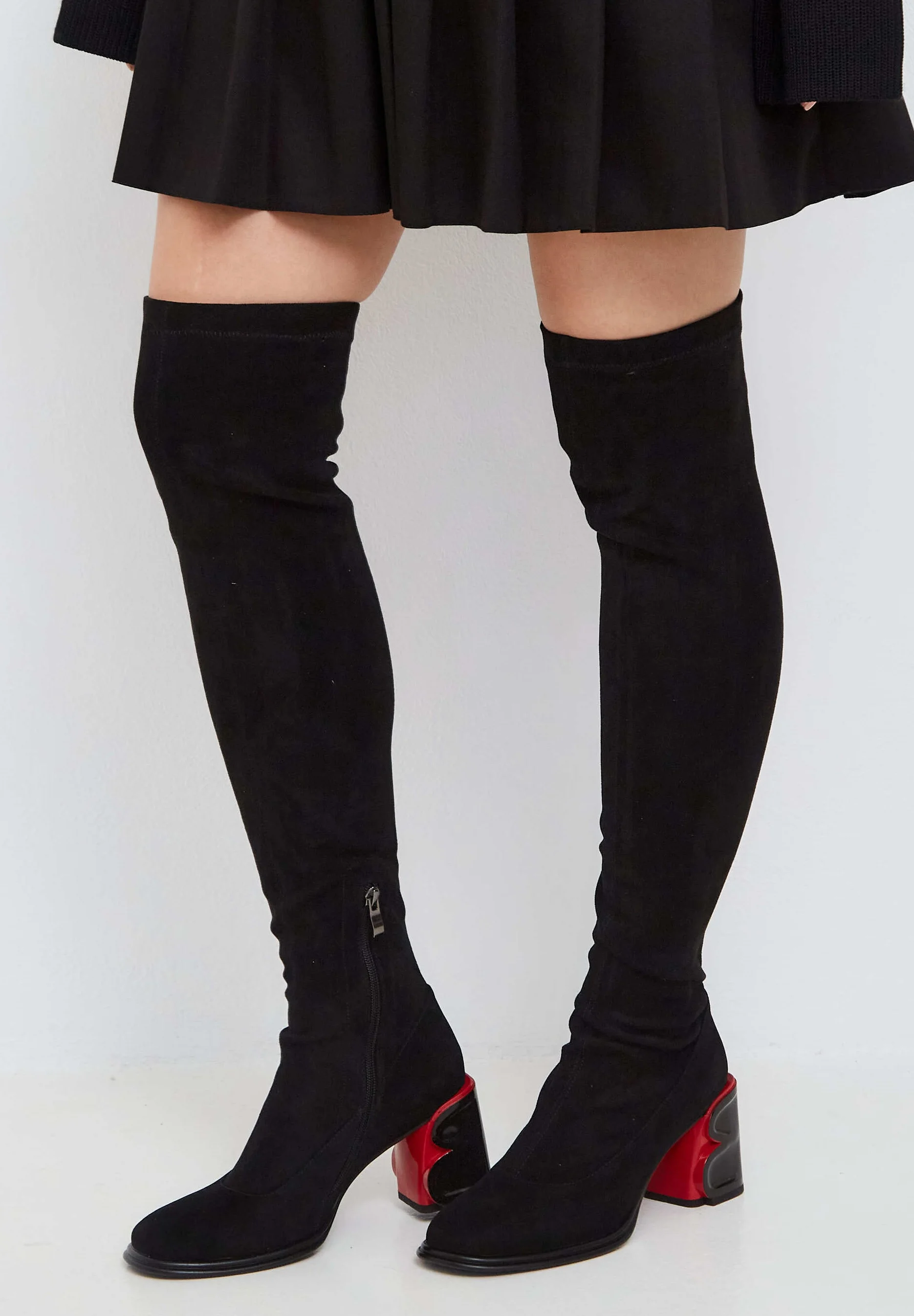 Cesare Gaspari BLOCK HEEL - Botas por encima de la rodilla