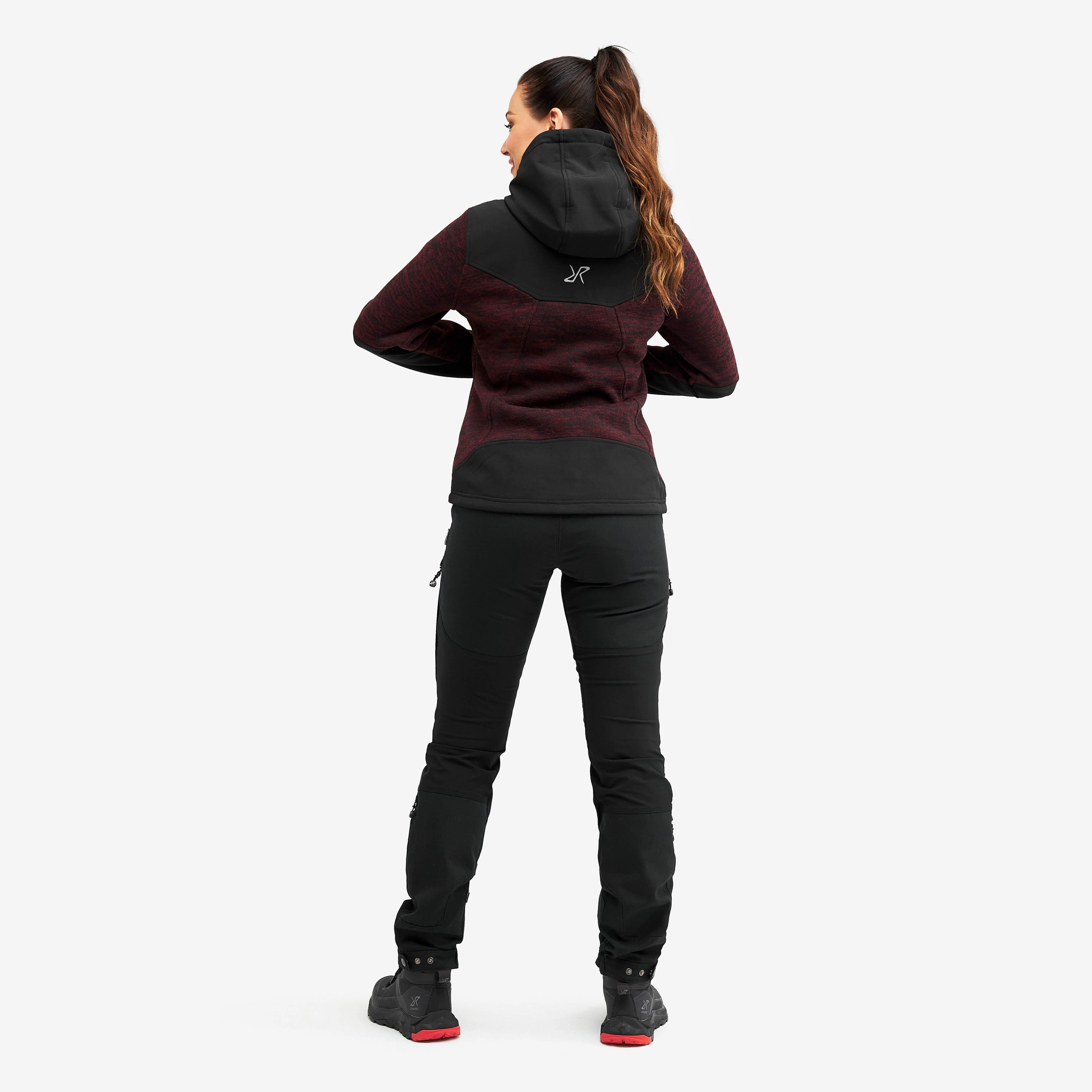 Wander Pro Wool Hoodie Femme Bison Red
