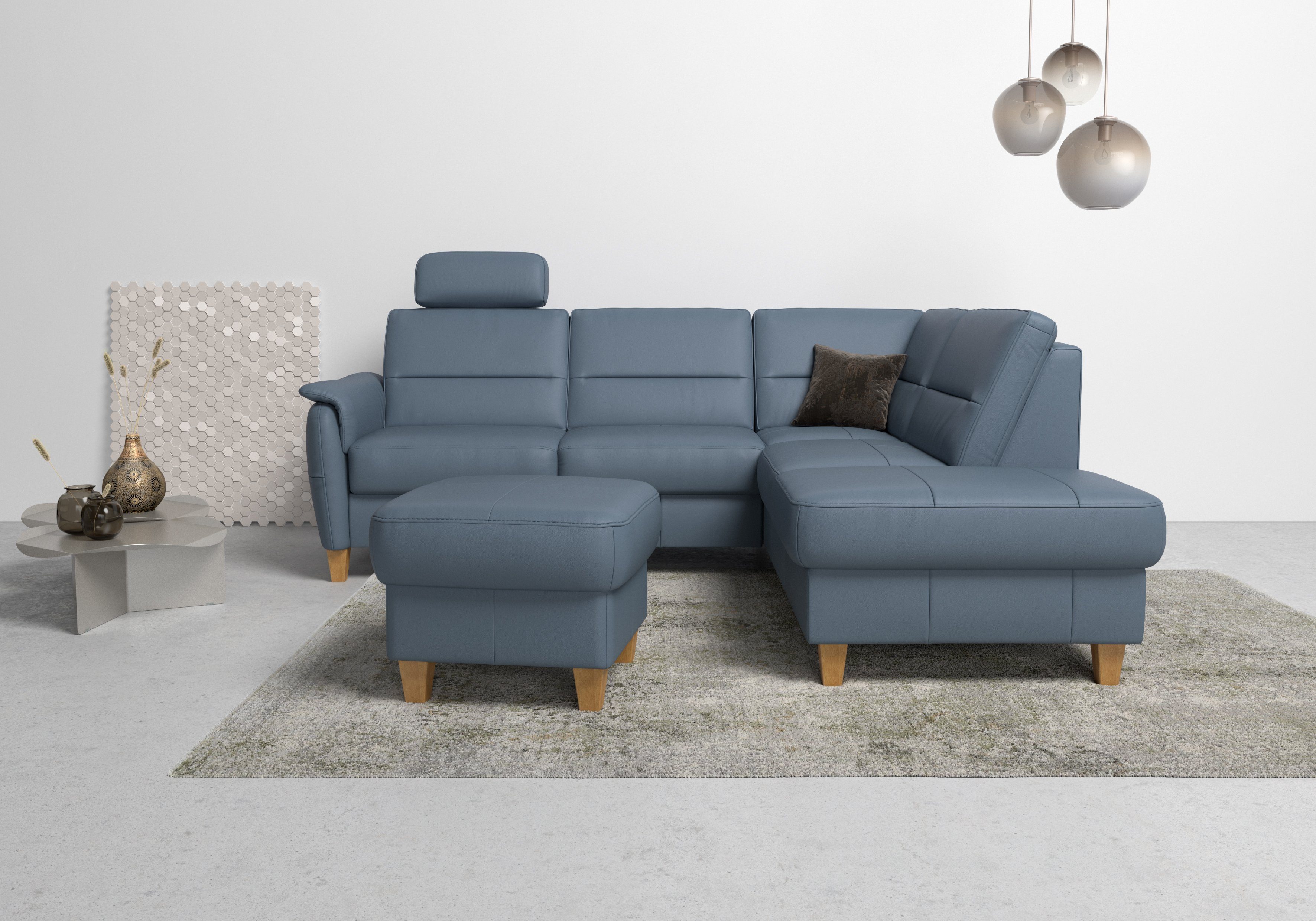 Home affaire Ecksofa Palmera, Federkern, wahlweise mit Bettfunktion und mit/ohne Stauraum