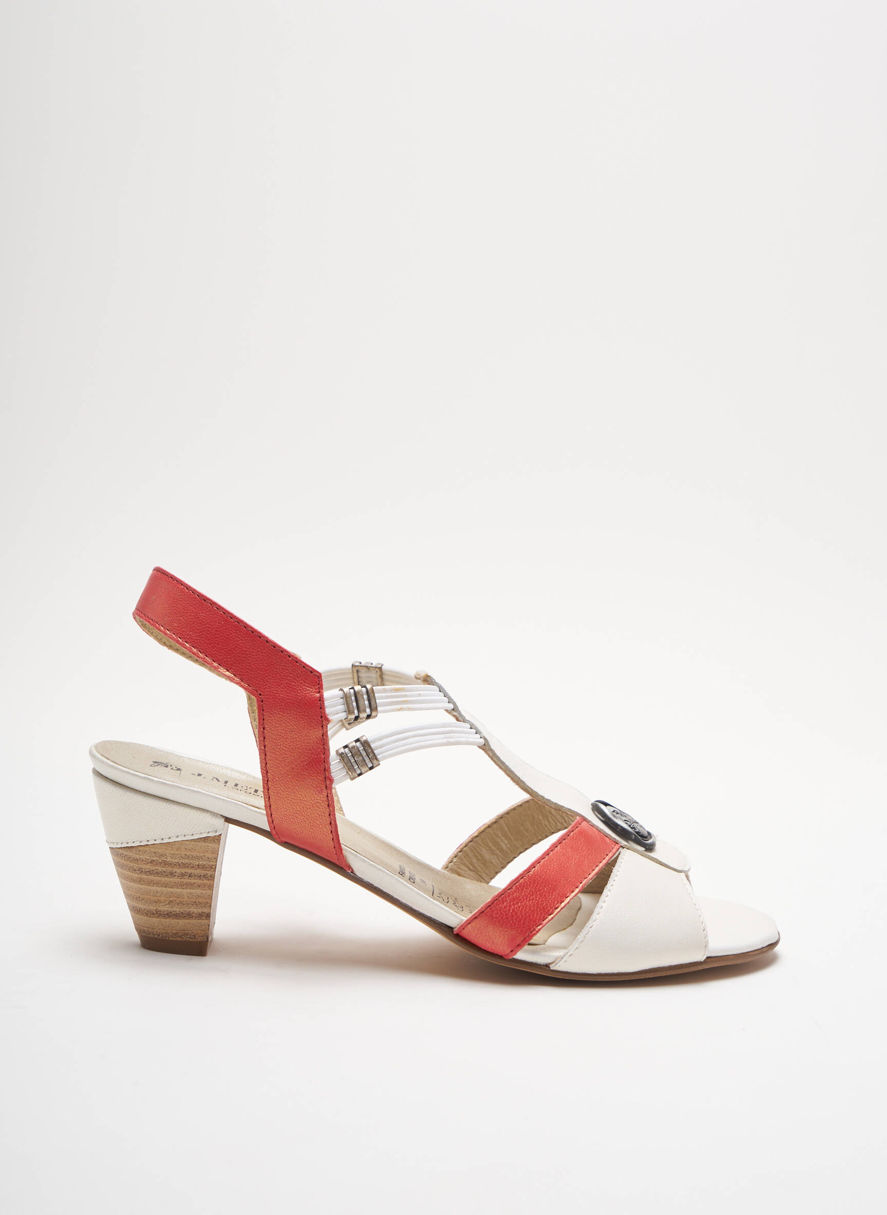 J Metayer Sandales Nu Pieds Femme couleur blanc