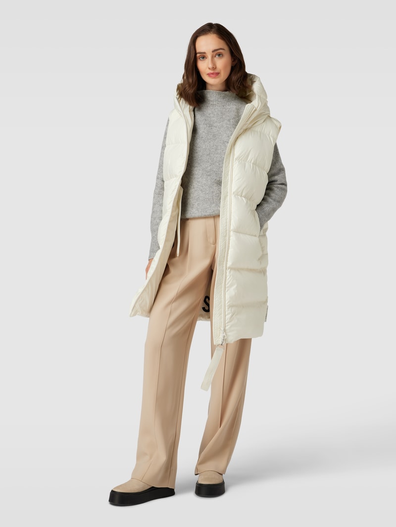 Steppweste mit Stehkragen in offwhite