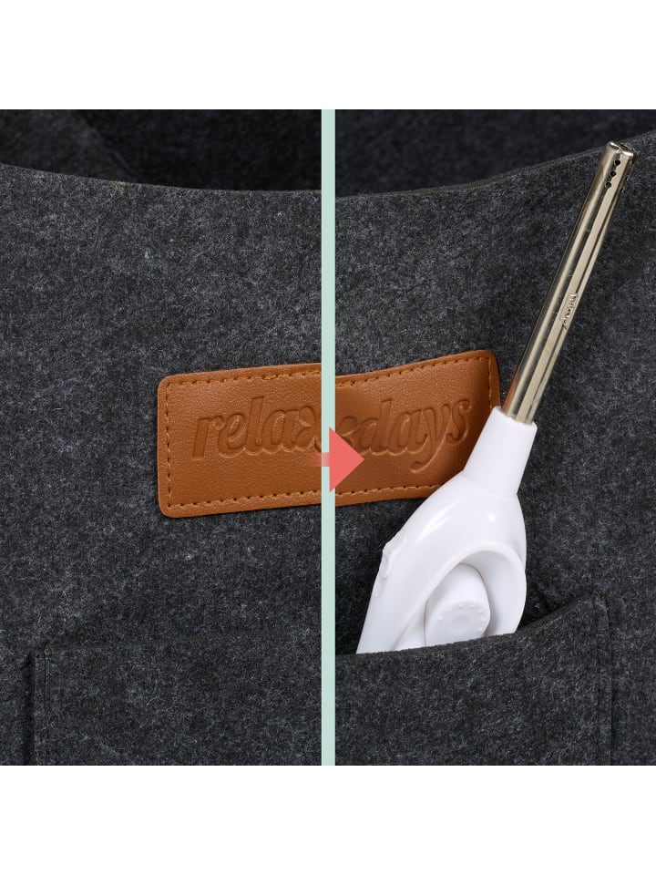relaxdays Kaminholzkorb in Grau - 50 L günstig kaufen onesize
