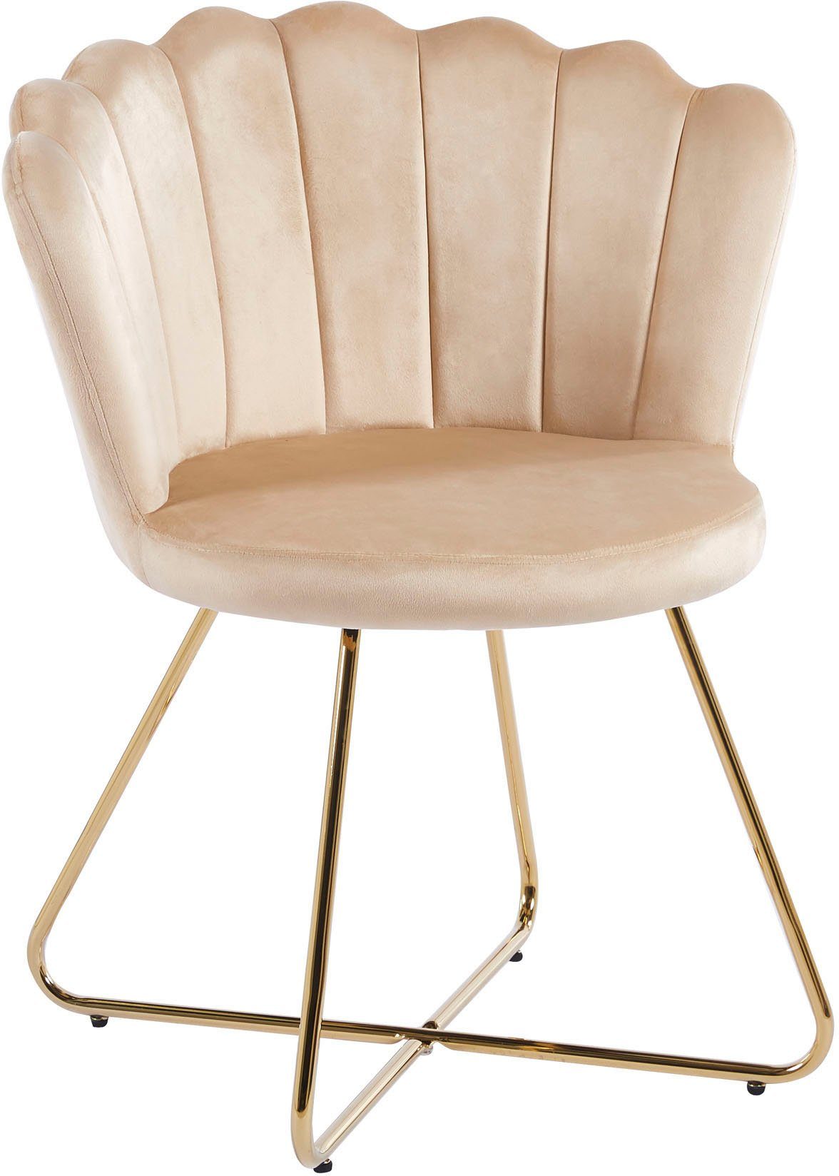 SalesFever Polsterstuhl (Set, 2 St), Muschel-Design