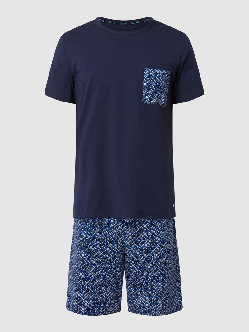Pyjama aus Baumwolle in dunkelblau