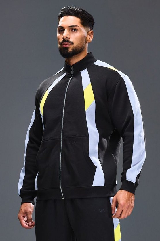 Man Active Oversize Colorblock Trainingsoberteil