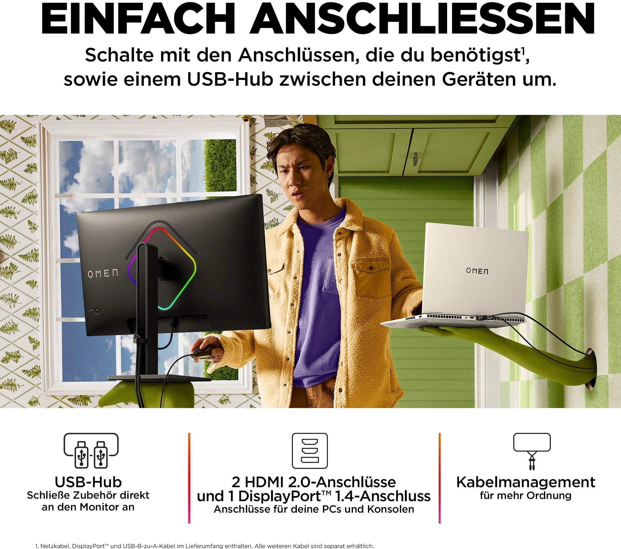 HP OMEN 27s (HSD-0160-A) Gaming-Monitor (69 cm/27 