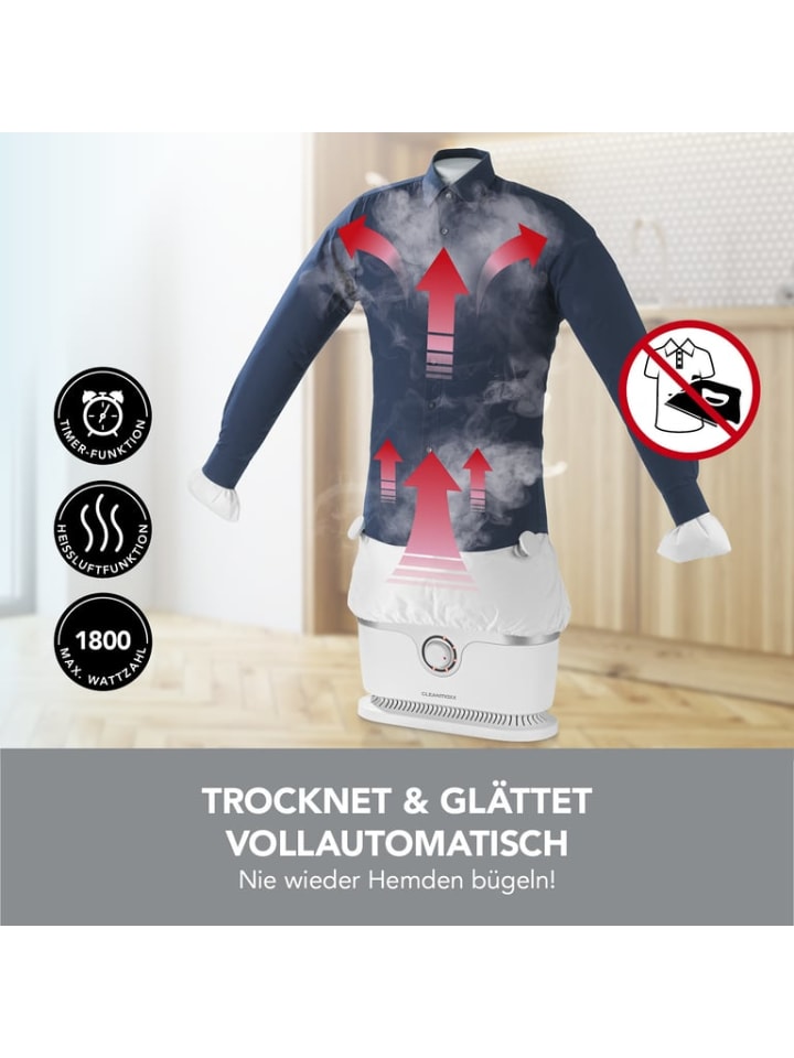 CLEANmaxx Bügler für Hemden & Blusen in Weiß/Silber günstig kaufen onesize