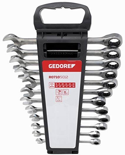 Gedore RED 3300850 R07105012 SW 8-19 mm Ringratschen-Steckschlüsselsatz 12-teilig metrisch