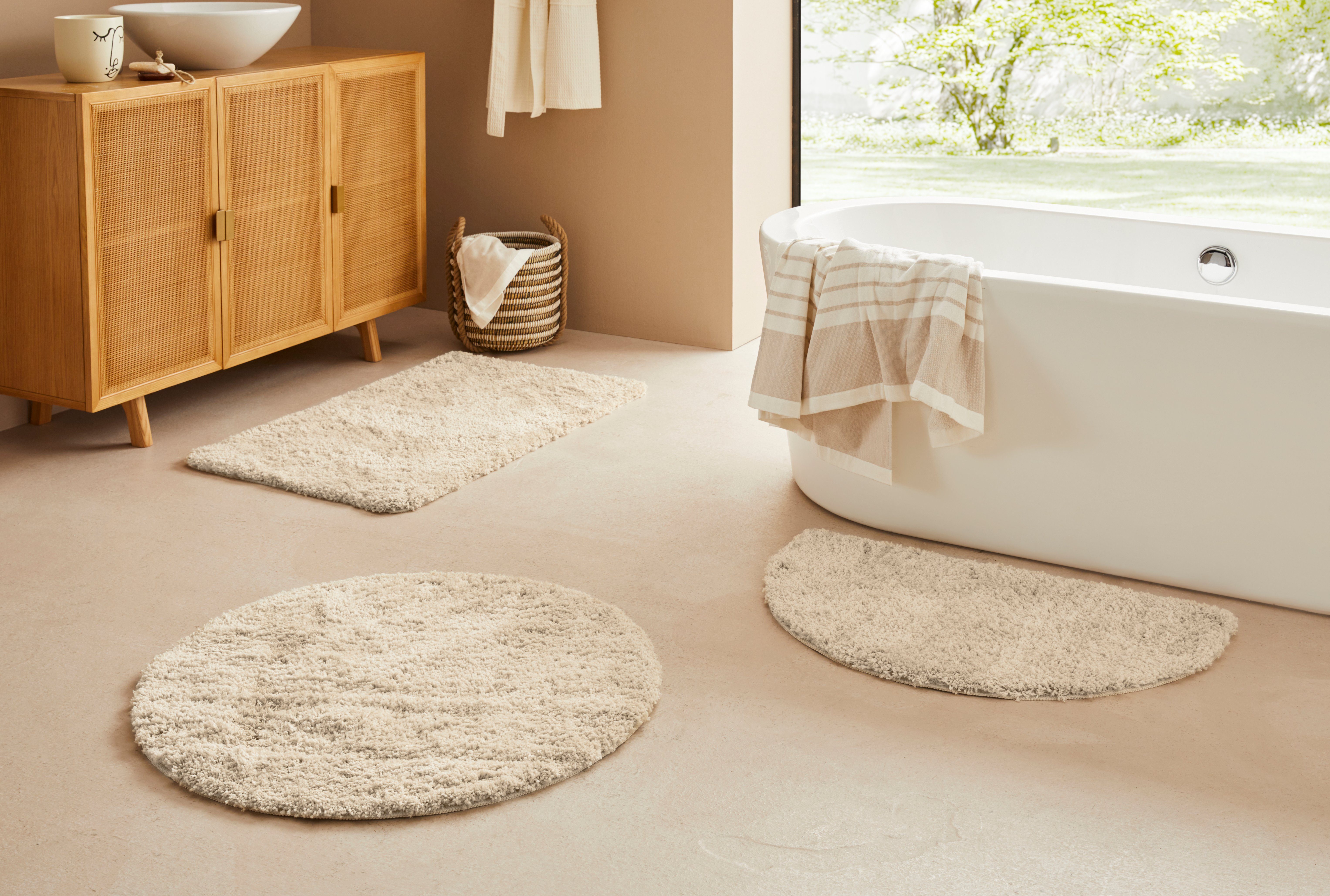 Badematte Narami LeGer Home by Lena Gercke, Höhe 30 mm, rutschhemmend beschichtet, fußbodenheizungsgeeignet, schnell trocknend, strapazierfähig, Polyester, rechteckig, Badteppich, weiche Badematten durch Mikrofaser