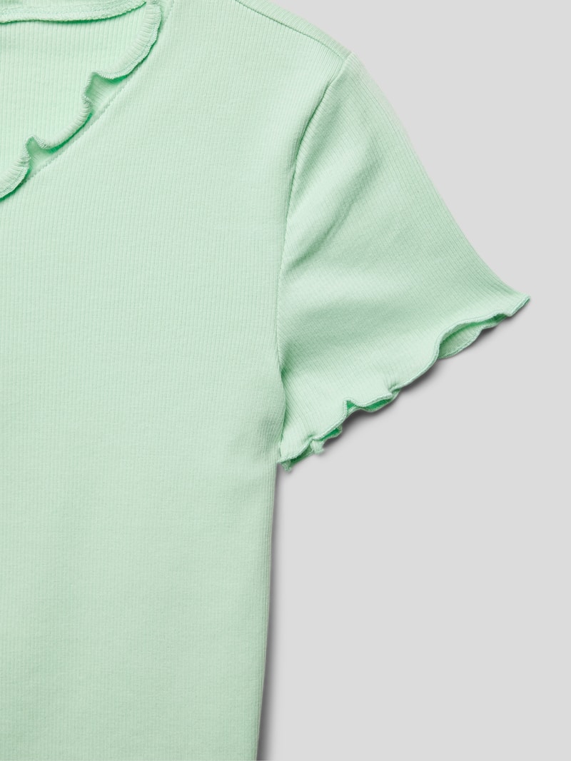 T-Shirt mit Muschelsaum Modell 'KOGLAILA' in mint